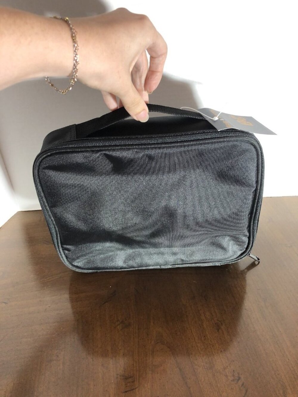 B & C Hanging Travel Cosmetic Bag In Black 10” x 8” x 2”